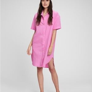 GAP Pink Midi Dress Linen